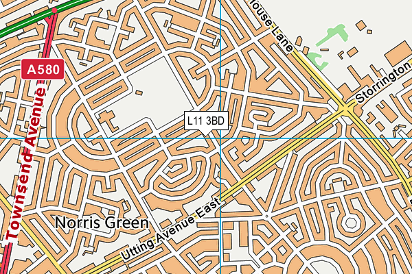 L11 3BD map - OS VectorMap District (Ordnance Survey)