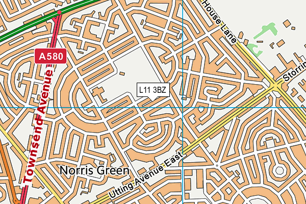L11 3BZ map - OS VectorMap District (Ordnance Survey)