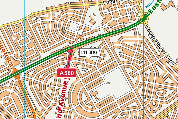 Ranworth Square Primary School map (L11 3DG) - OS VectorMap District (Ordnance Survey)