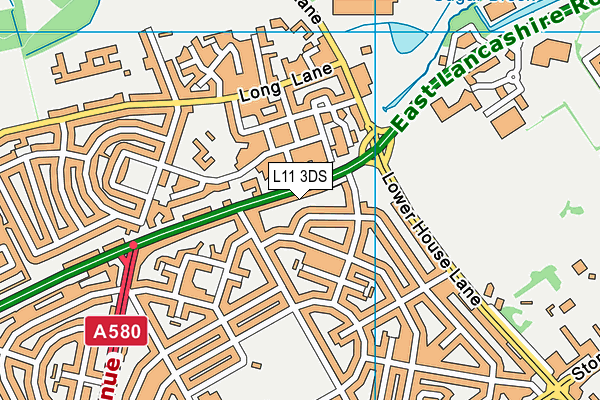 L11 3DS map - OS VectorMap District (Ordnance Survey)