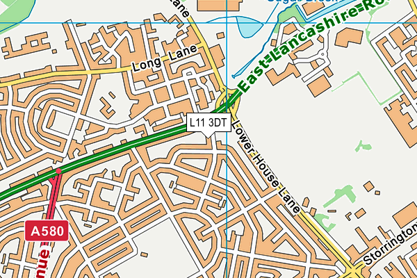 L11 3DT map - OS VectorMap District (Ordnance Survey)