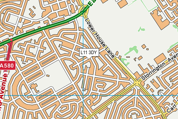 L11 3DY map - OS VectorMap District (Ordnance Survey)
