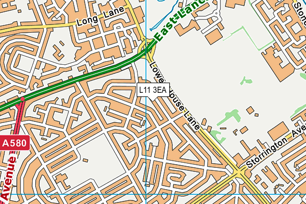L11 3EA map - OS VectorMap District (Ordnance Survey)