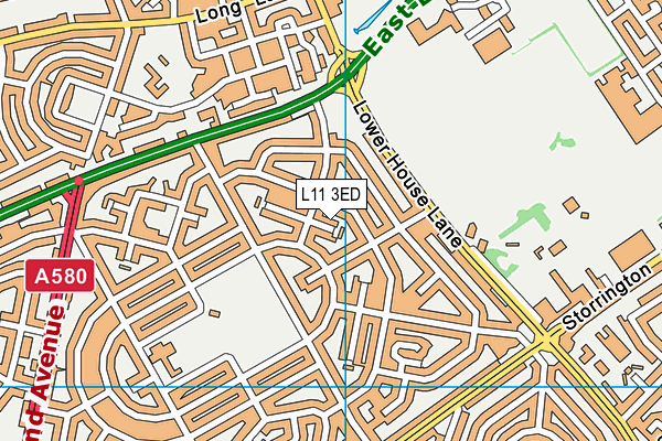 L11 3ED map - OS VectorMap District (Ordnance Survey)