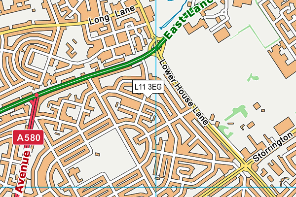 L11 3EG map - OS VectorMap District (Ordnance Survey)