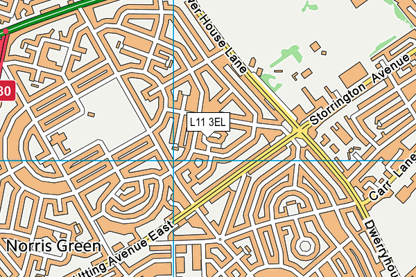 L11 3EL map - OS VectorMap District (Ordnance Survey)