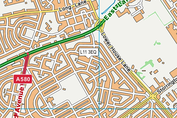 L11 3EQ map - OS VectorMap District (Ordnance Survey)