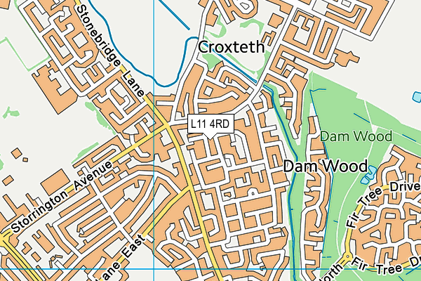 L11 4RD map - OS VectorMap District (Ordnance Survey)