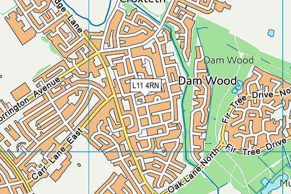 L11 4RN map - OS VectorMap District (Ordnance Survey)