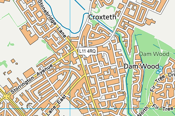 L11 4RQ map - OS VectorMap District (Ordnance Survey)