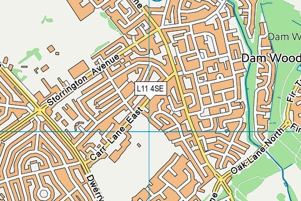 Carr Lane East map (L11 4SE) - OS VectorMap District (Ordnance Survey)
