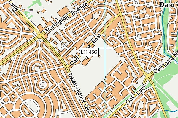 De La Salle Academy map (L11 4SG) - OS VectorMap District (Ordnance Survey)