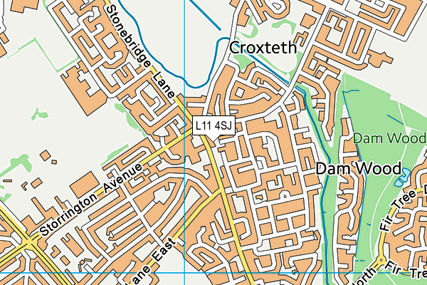 L11 4SJ map - OS VectorMap District (Ordnance Survey)