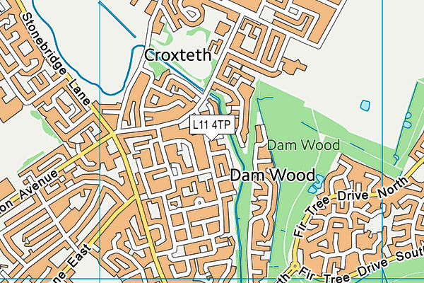 L11 4TP map - OS VectorMap District (Ordnance Survey)