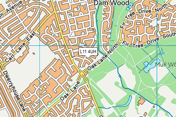 L11 4UH map - OS VectorMap District (Ordnance Survey)