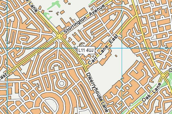 L11 4UJ map - OS VectorMap District (Ordnance Survey)