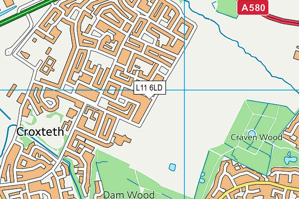 L11 6LD map - OS VectorMap District (Ordnance Survey)