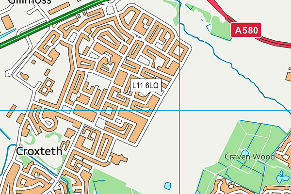 L11 6LQ map - OS VectorMap District (Ordnance Survey)
