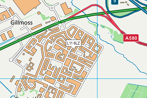 L11 6LZ map - OS VectorMap District (Ordnance Survey)