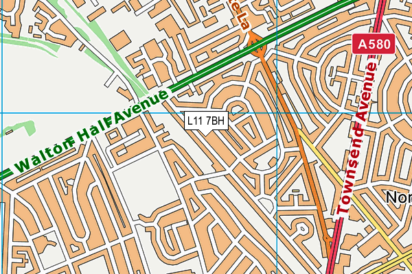 L11 7BH map - OS VectorMap District (Ordnance Survey)