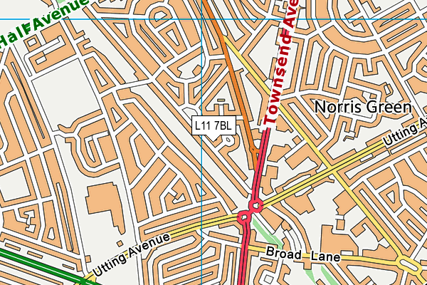 L11 7BL map - OS VectorMap District (Ordnance Survey)