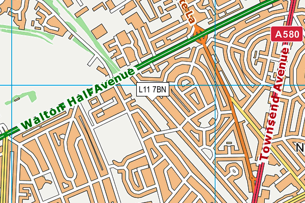 L11 7BN map - OS VectorMap District (Ordnance Survey)