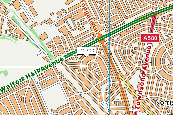 L11 7DD map - OS VectorMap District (Ordnance Survey)