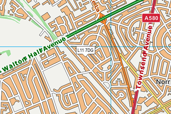 L11 7DG map - OS VectorMap District (Ordnance Survey)