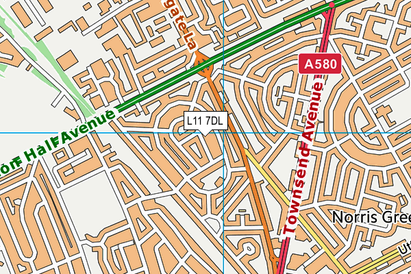 L11 7DL map - OS VectorMap District (Ordnance Survey)