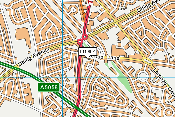 L11 8LZ map - OS VectorMap District (Ordnance Survey)