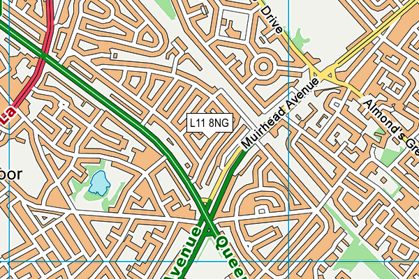 L11 8NG map - OS VectorMap District (Ordnance Survey)