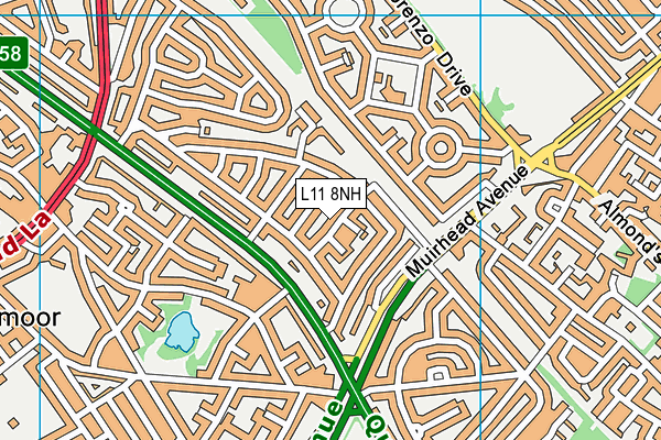 L11 8NH map - OS VectorMap District (Ordnance Survey)