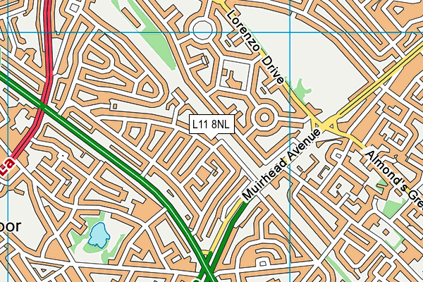 L11 8NL map - OS VectorMap District (Ordnance Survey)