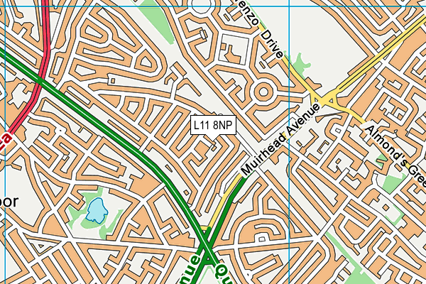 L11 8NP map - OS VectorMap District (Ordnance Survey)