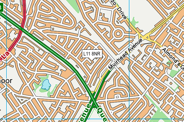 L11 8NR map - OS VectorMap District (Ordnance Survey)