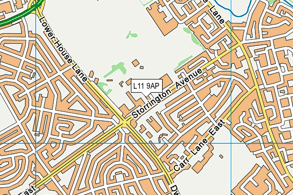 L11 9AP map - OS VectorMap District (Ordnance Survey)