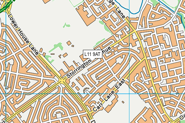 L11 9AT map - OS VectorMap District (Ordnance Survey)