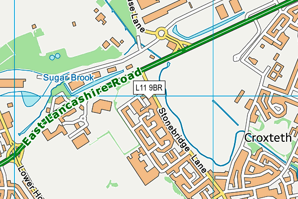 L11 9BR map - OS VectorMap District (Ordnance Survey)