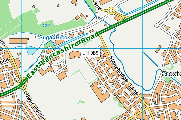 L11 9BS map - OS VectorMap District (Ordnance Survey)