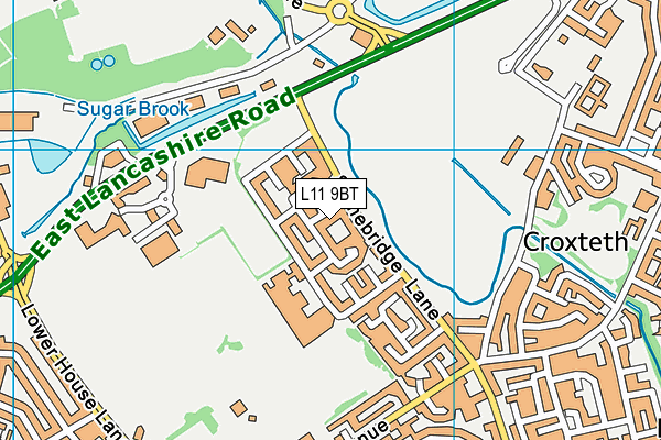 L11 9BT map - OS VectorMap District (Ordnance Survey)