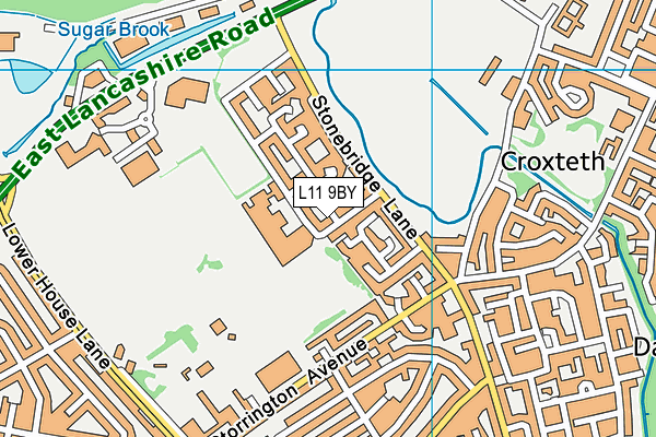 L11 9BY map - OS VectorMap District (Ordnance Survey)