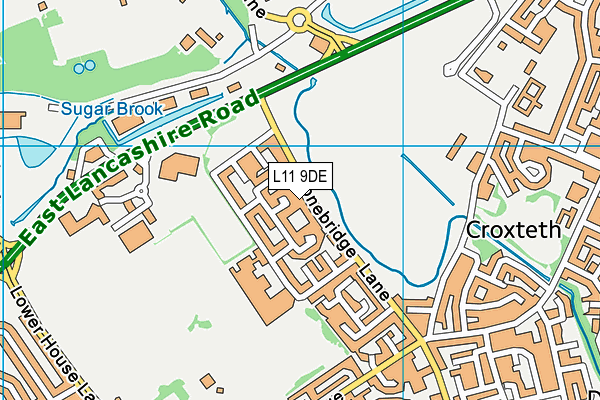L11 9DE map - OS VectorMap District (Ordnance Survey)