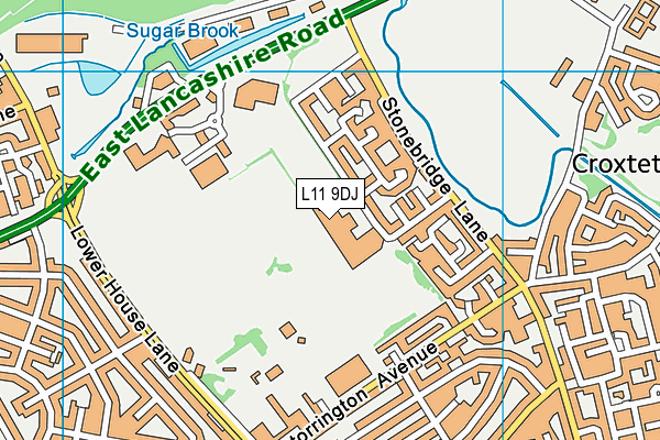 L11 9DJ map - OS VectorMap District (Ordnance Survey)