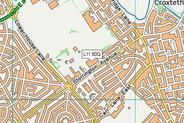 St John Bosco Arts College map (L11 9DQ) - OS VectorMap District (Ordnance Survey)