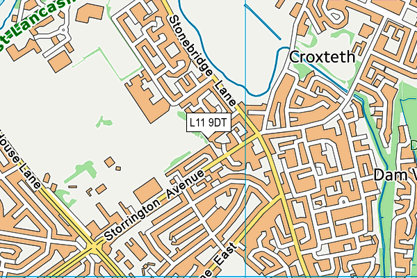 L11 9DT map - OS VectorMap District (Ordnance Survey)