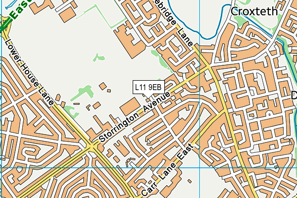 L11 9EB map - OS VectorMap District (Ordnance Survey)