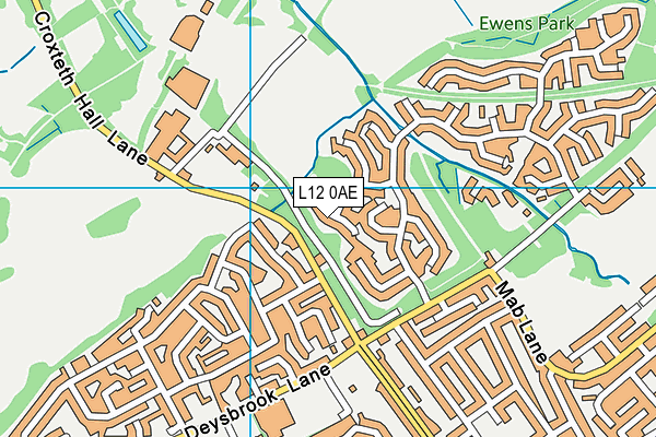 L12 0AE map - OS VectorMap District (Ordnance Survey)