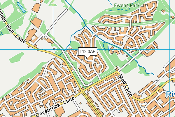 L12 0AF map - OS VectorMap District (Ordnance Survey)
