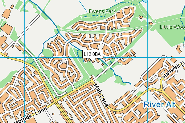 L12 0BA map - OS VectorMap District (Ordnance Survey)