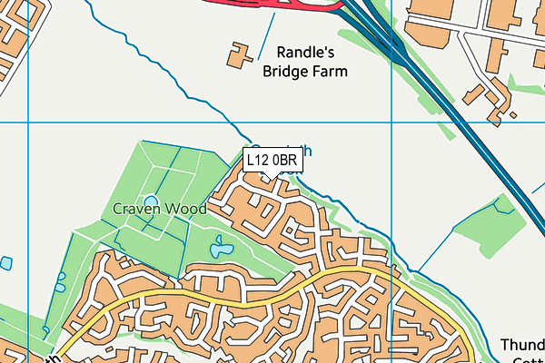 L12 0BR map - OS VectorMap District (Ordnance Survey)